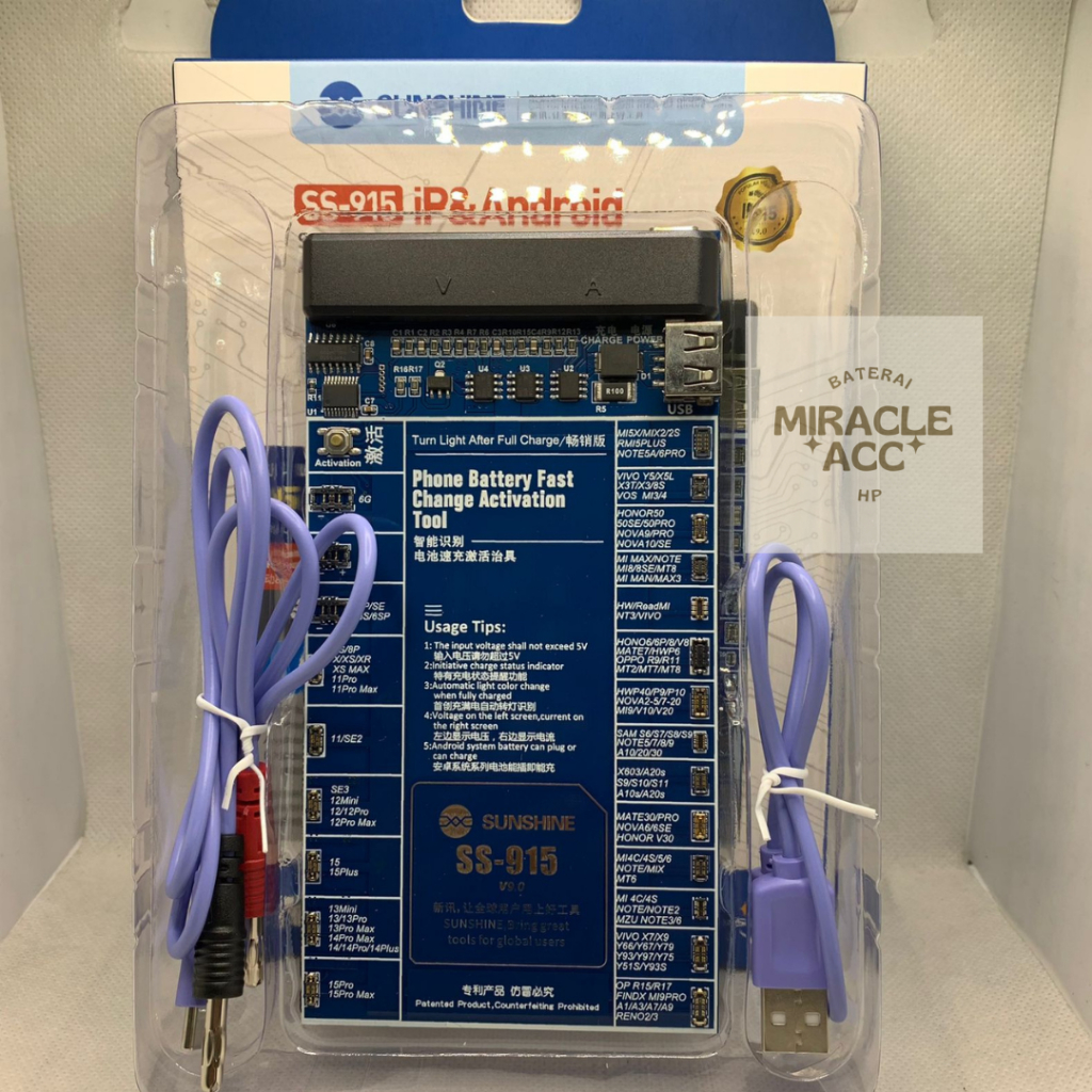 TOOL BOARD CHARGER SUNSHINE SS-915 DIGITAL IPH & ANDROID NAIK V9.0 / TOOLS