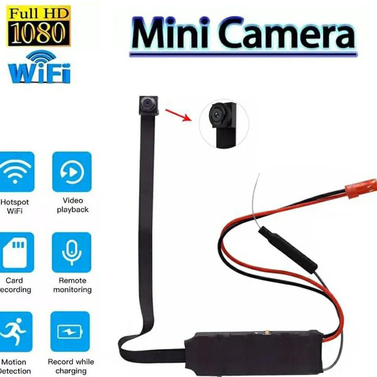 CCTV Kecil Mini Camera Spy Wifi Kamera Tersembunyi Full HD 8MP Spycam h S5L9