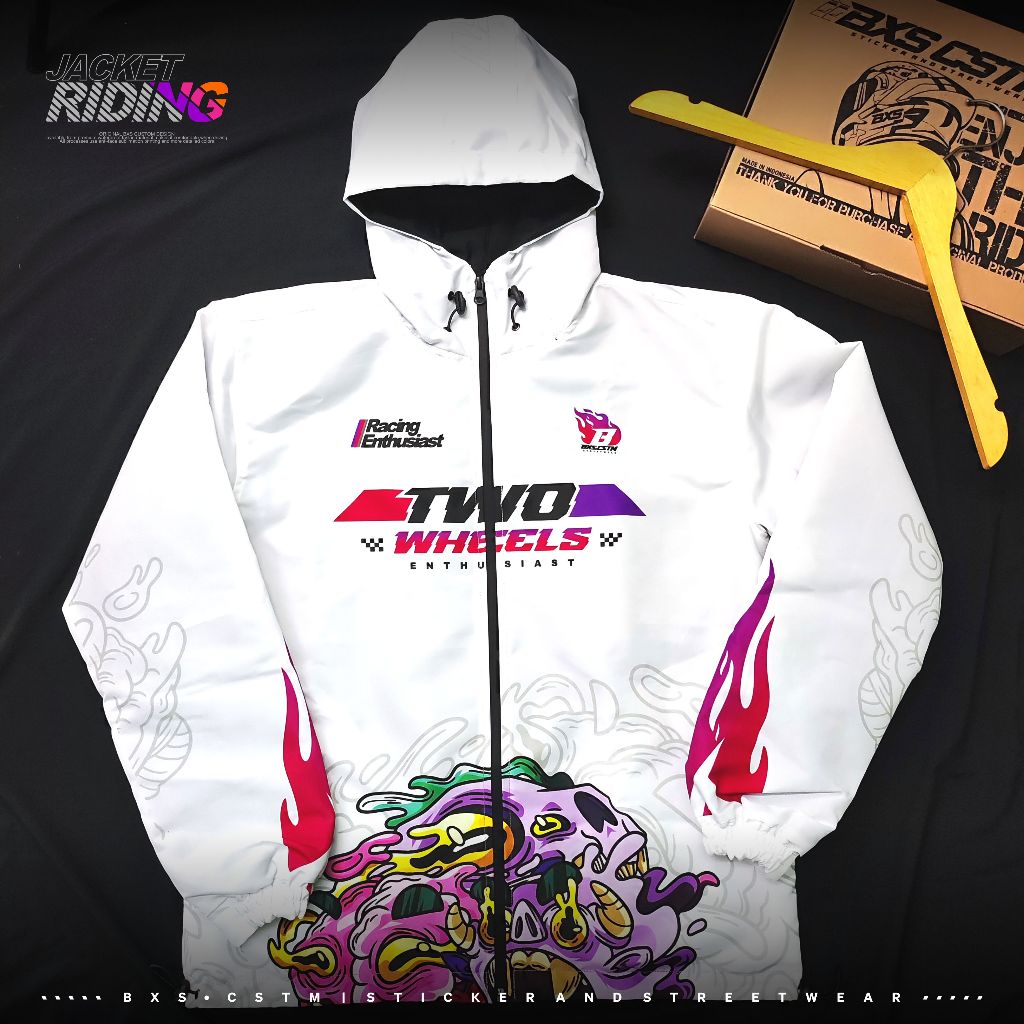 JAKET MOTOR TWOWHEELS V3 FULL PRINTING PARASUT TASLAN JACKET TOURING SUNMORI RIDING ORIGINAL BXS CUS