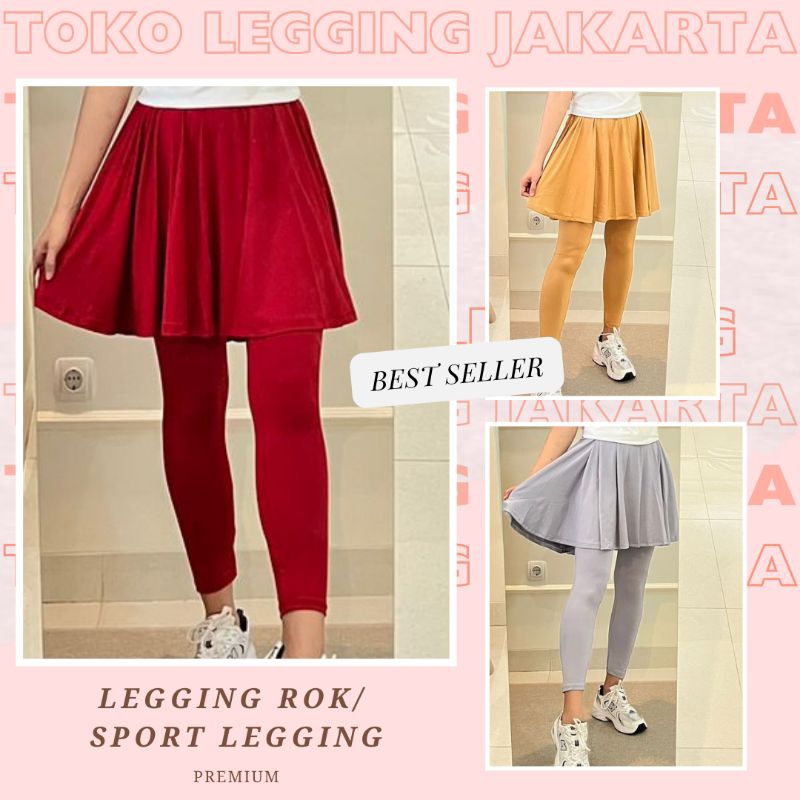 Legging Rok Premium/Sport Legging/Legging Renang/Legging Olahraga