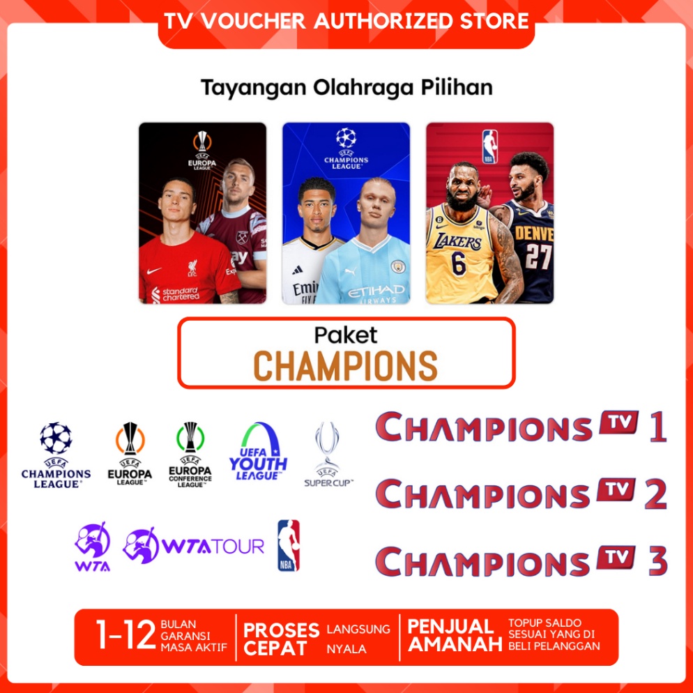 KODE A93P Champions Paket Matrix Garuda Sinema Nex Parabola Paket 25 Champions