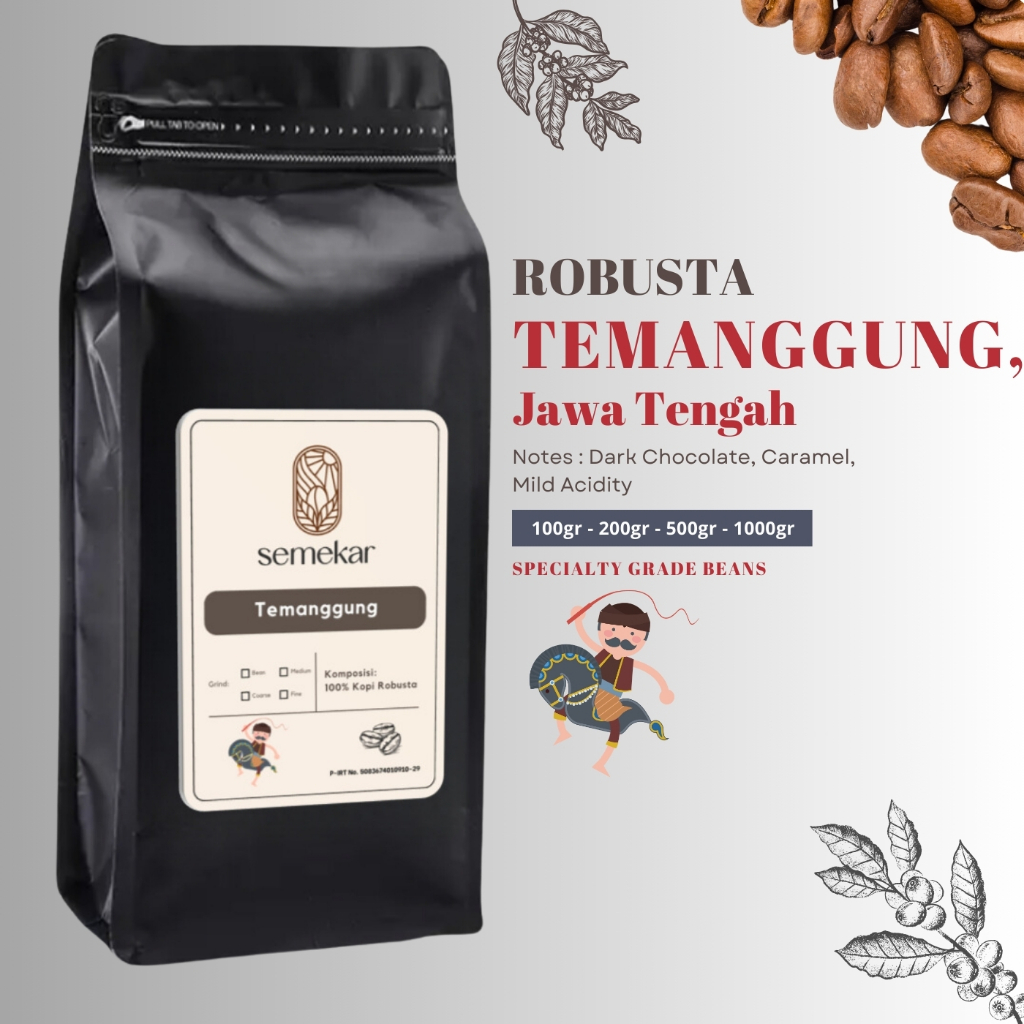 

Semekar Coffee - Kopi Robusta TEMANGGUNG Grade 1 roasted Beans