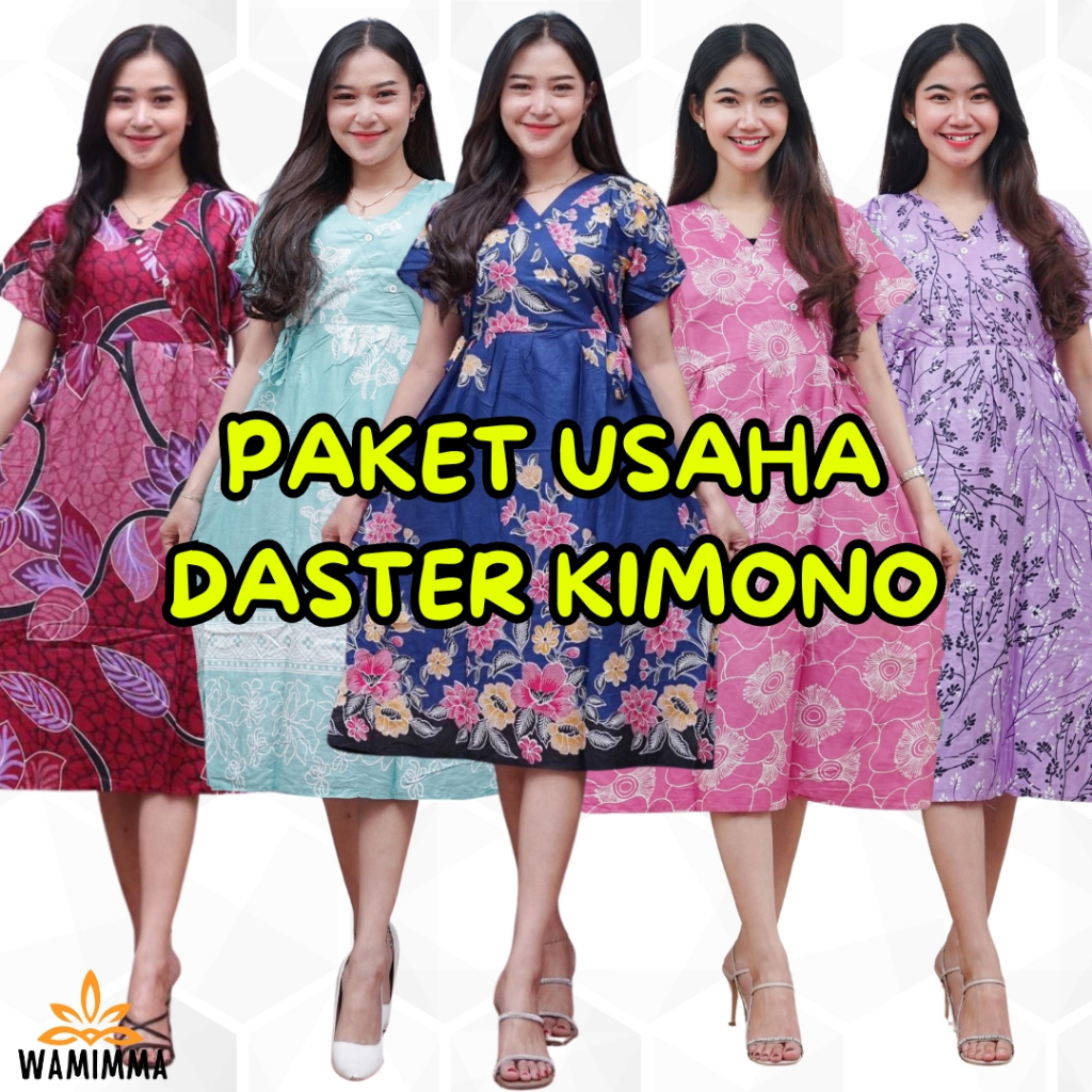Daster Kimono Panjang Busui Daster Kimono Rayon Dress Kimono  Kimono Batik Homedress Kimono Panjang 