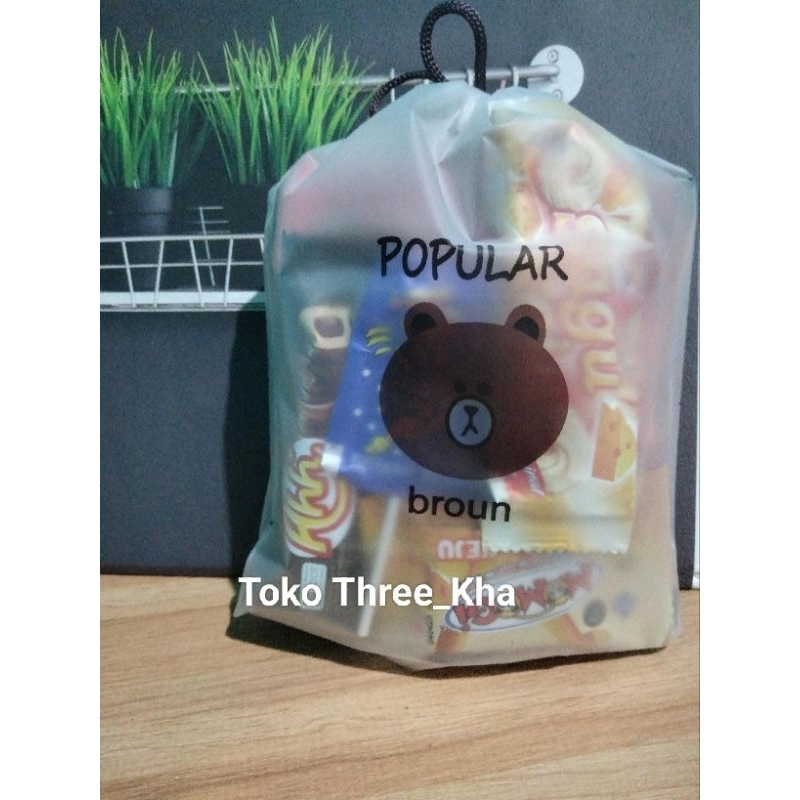 

READY BINGKISAN HAMPERS SNACK ULANG TAHUN ANAK POUCH MURAH 6 JAJANAN