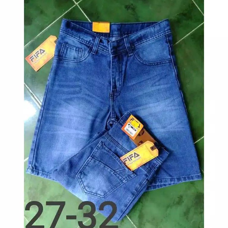 Celana Jeans Pendek  Jeans Pendek KODE B2F4