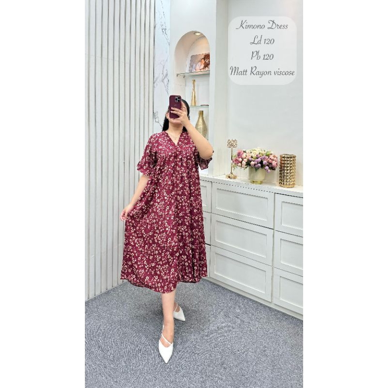 Daster jumbo wanita kimono dress Annisa fashion