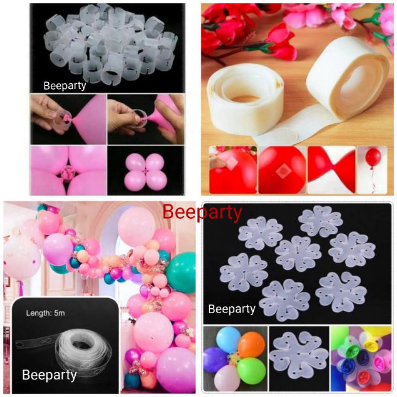 BURUAN SERBU LemStripedbalonRingAlat dekorasi balonKlip balonRing balonalat rangkai balon