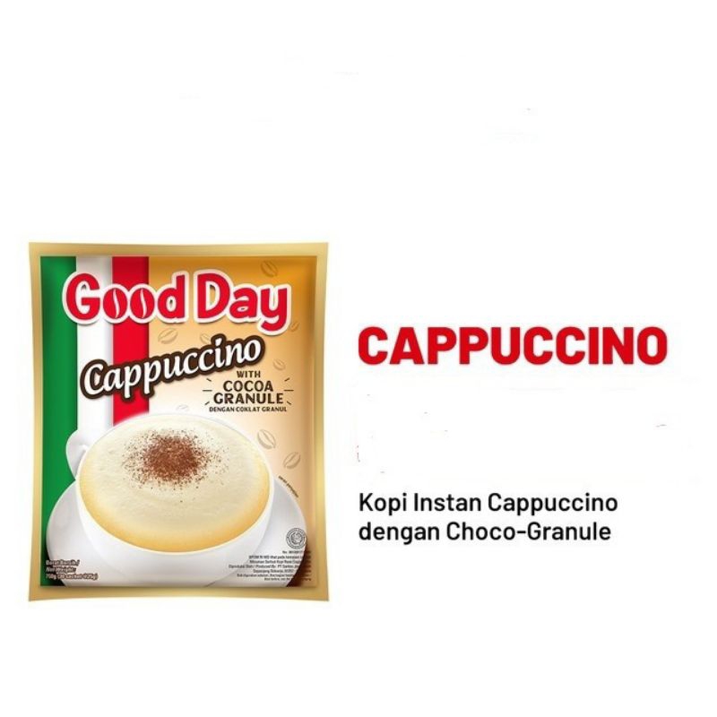 

kopi Gooday cappucino granule sahshect