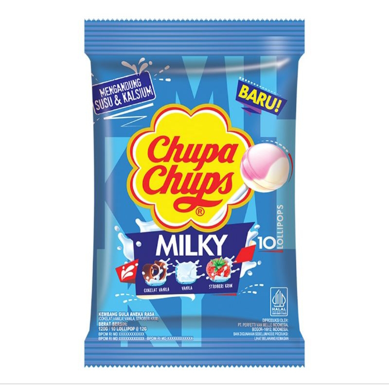 

Chupa Chups Milky Permen Lollipops Aneka Rasa 120 g