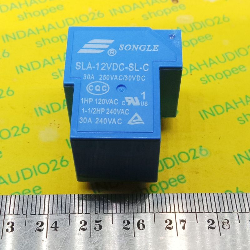 12V 30A 6pin relay kodok songle WARNA BIRU 6 pin bisa untuk pcb class d h kit ampli d900 speaker pro