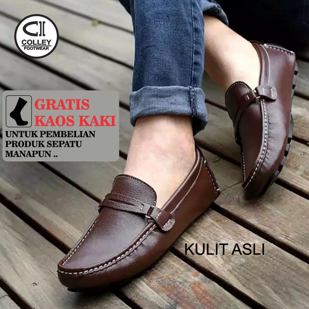 KODE Q3N6 COD  SEPATU PRIA KULIT ASLI  PANTOFEL SANTAI  CASUAL LEATHER SHOES CLYDSI18