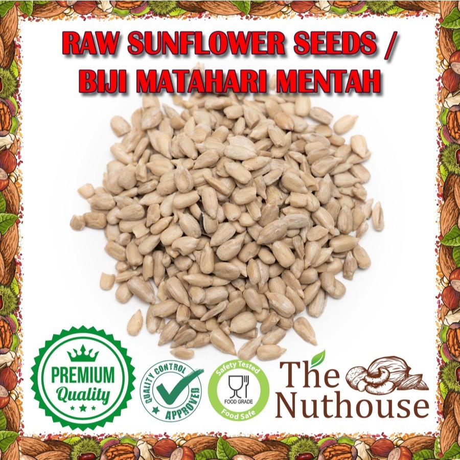 

NUTHOUSE Sunflower Seeds RAW / Biji Bunga Matahari Mentah [Import Quality]