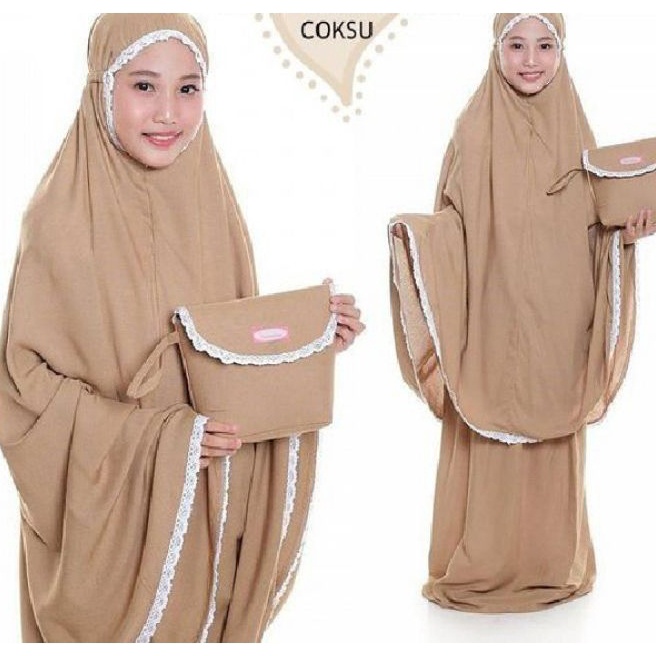 KI3 MUKENAH ANAK TANGGUNG MUKENA POLOS RENDA PUTIH UNTUK ANAK USIA 514 TAHUN