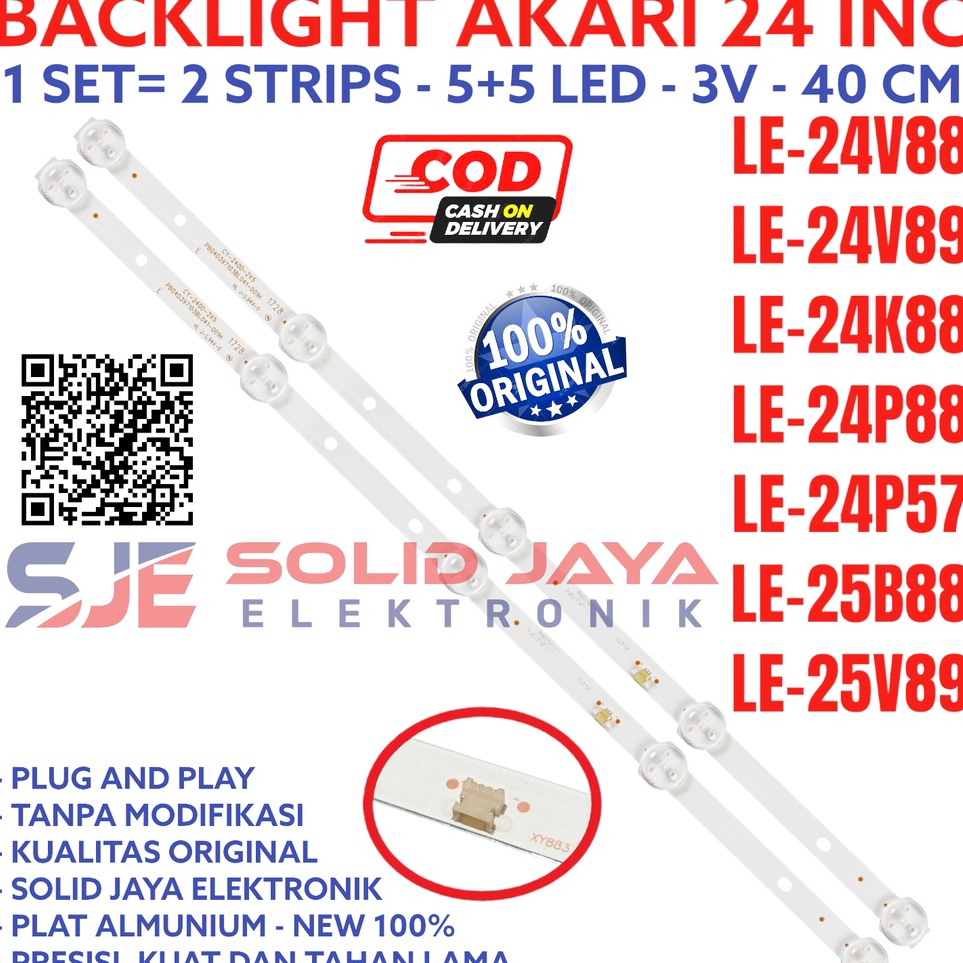 KODE H93Y BACKLIGHT TV LED AKARI 24 INC 25 LE 24V88 24V89 24K88 24P88 24P57 25B88 25V89 LAMPU BL LED