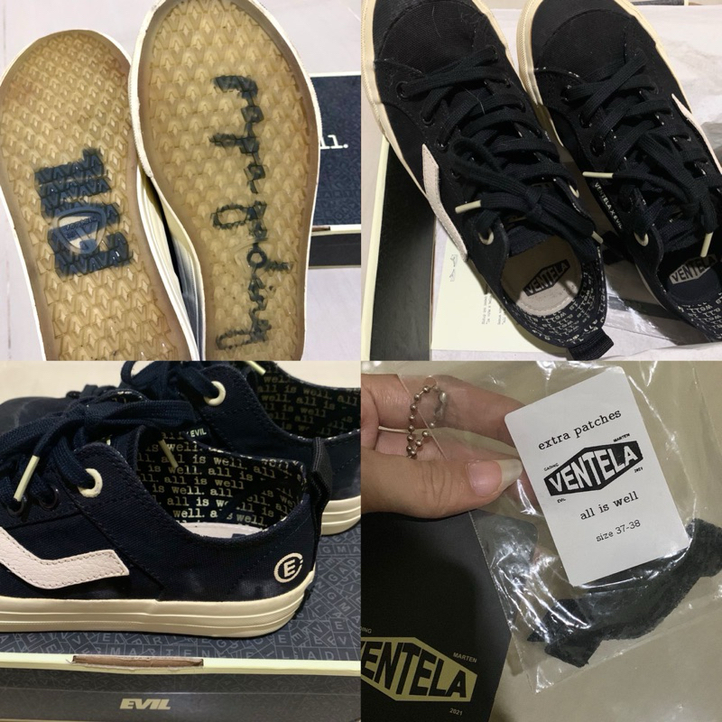 [PRELOVED] Ventela X Evil X Papa Gading ORIGINAL 100% - All Is Well Low (size 38)