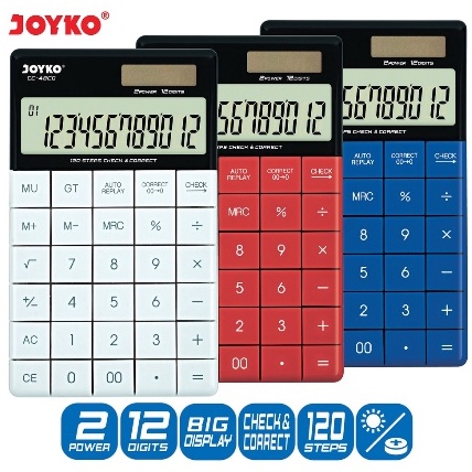 

KODE I25Q Kalkulator Joyko CC48CO 12 Digits Check Correct