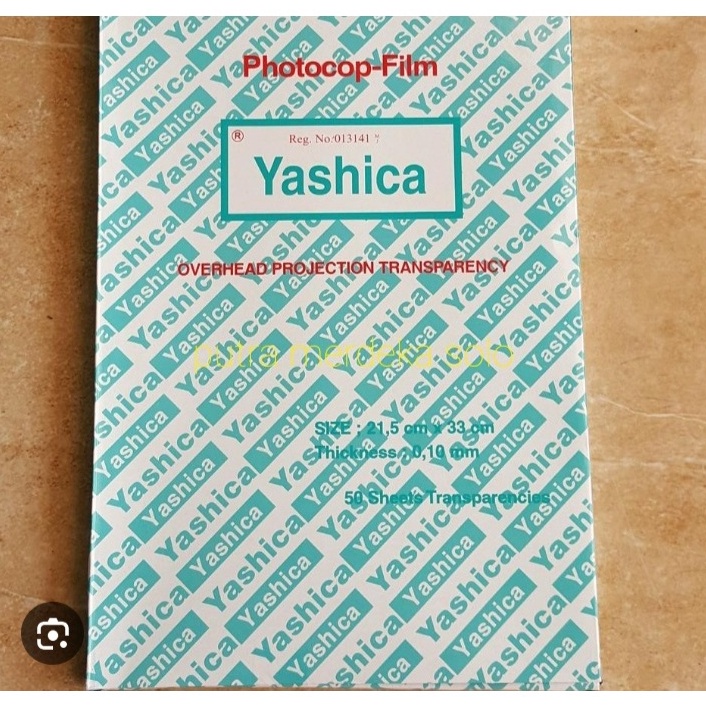 

KODE F92C Plastik Mika Transparan OHP Yashica 215 cm x 33 cm 1 Pak 5 Lembar