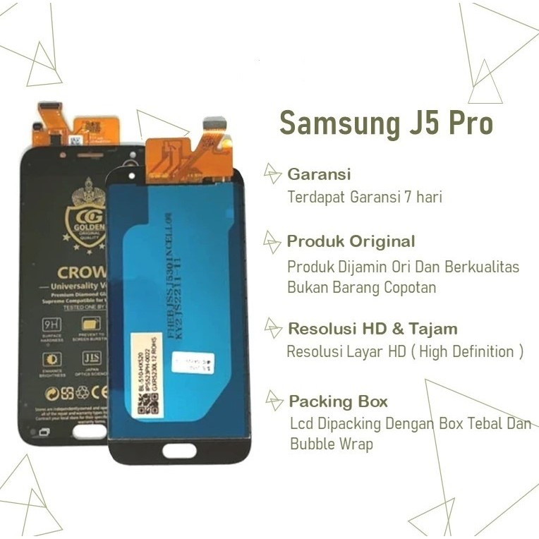 LCD TOUCHSCREEN SAMSUNG J5 PRO 2017 / J530 - ORIGINAL COMPLETE