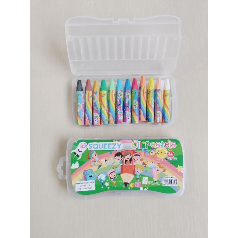 

Crayon Oil Pastel 12 Warna SQUEEZY OP-SQ12W