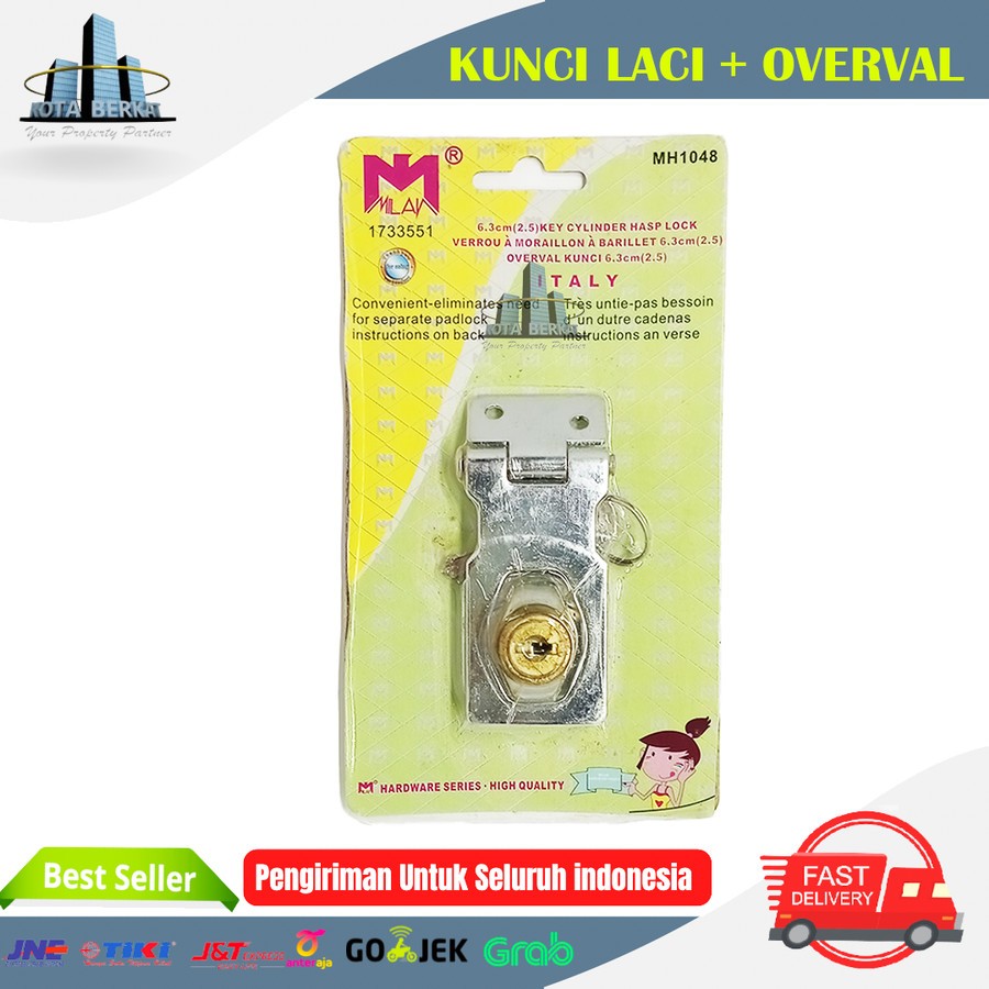 KUNCI LACI + OVERVAL STAMVICK