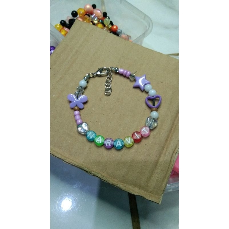 PART1|GELANG CUSTOM NAMA|Gelang manik manik custom nama
