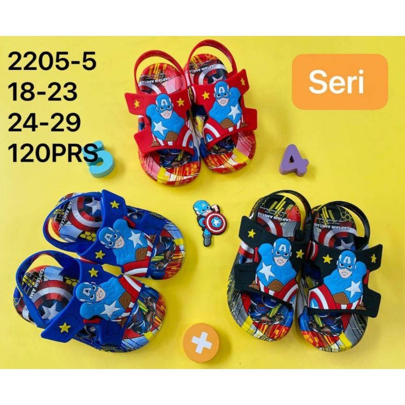 Sandal Gunung Tali Anak Laki Laki Avenger Import Eva Jelly Ringan Empuk 2205