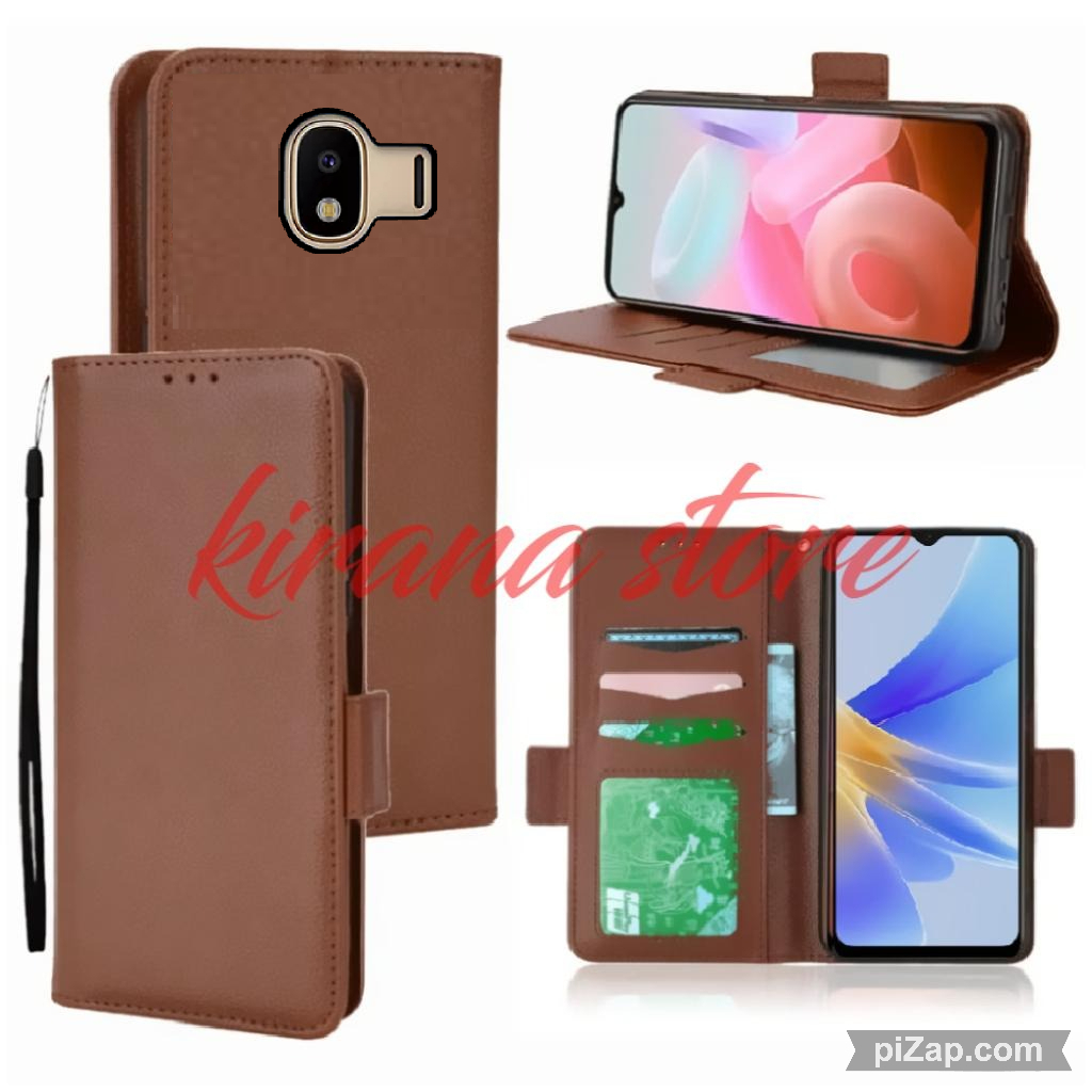 Case Dompet Hp Samsung J4 2018 Flip Case Flip Dompet Casing HP Flip Kulit Case Wallet Leather Cover