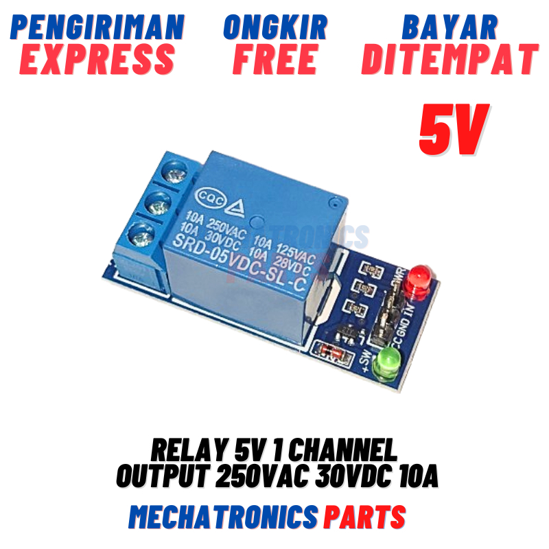 RELAY 5V 1 CHANNEL OUTPUT 250VAC 30VDC 10A MODULE FOR ARDUINO