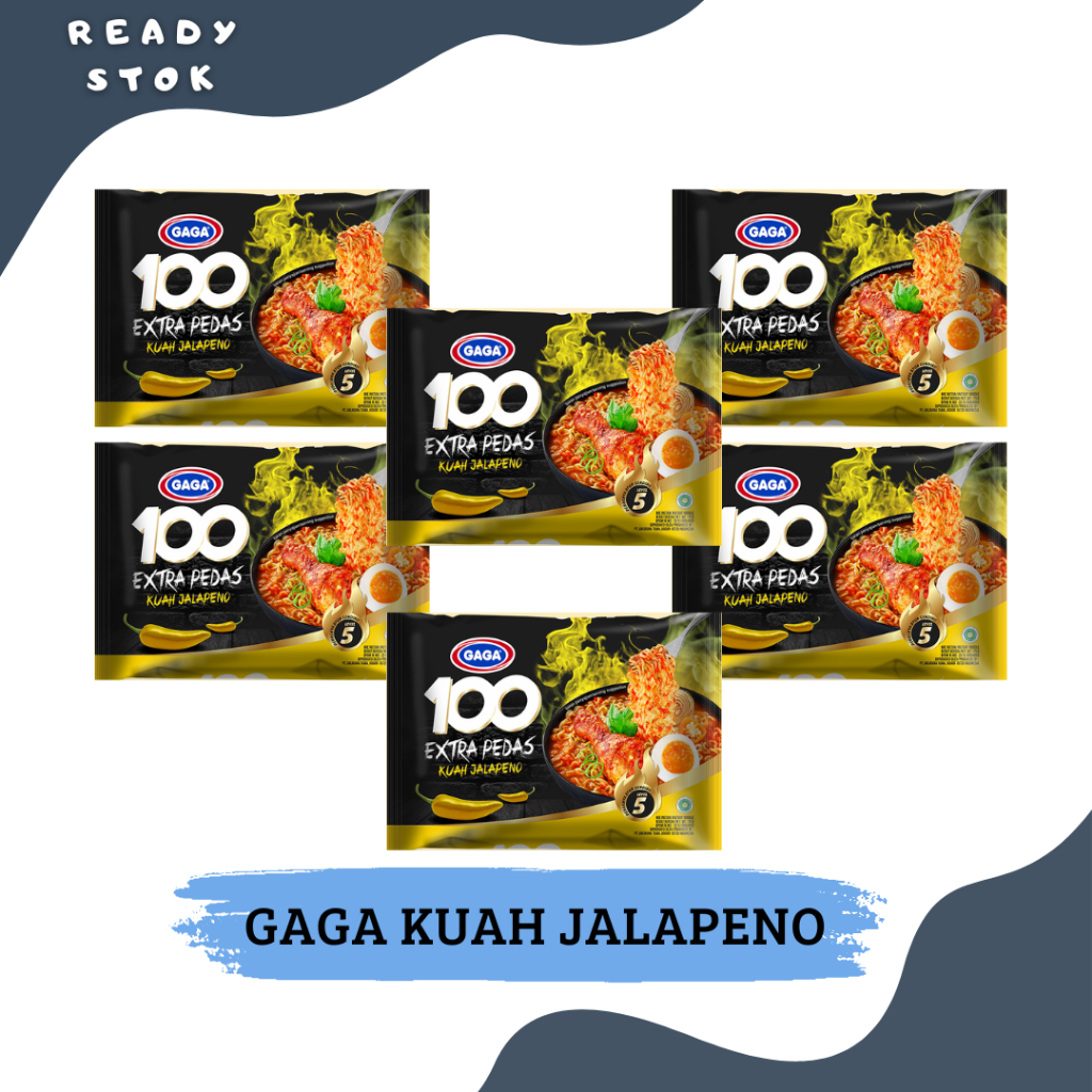 

Mie Gaga100 Kuah Extra Pedas Jalapeno 6x75gr