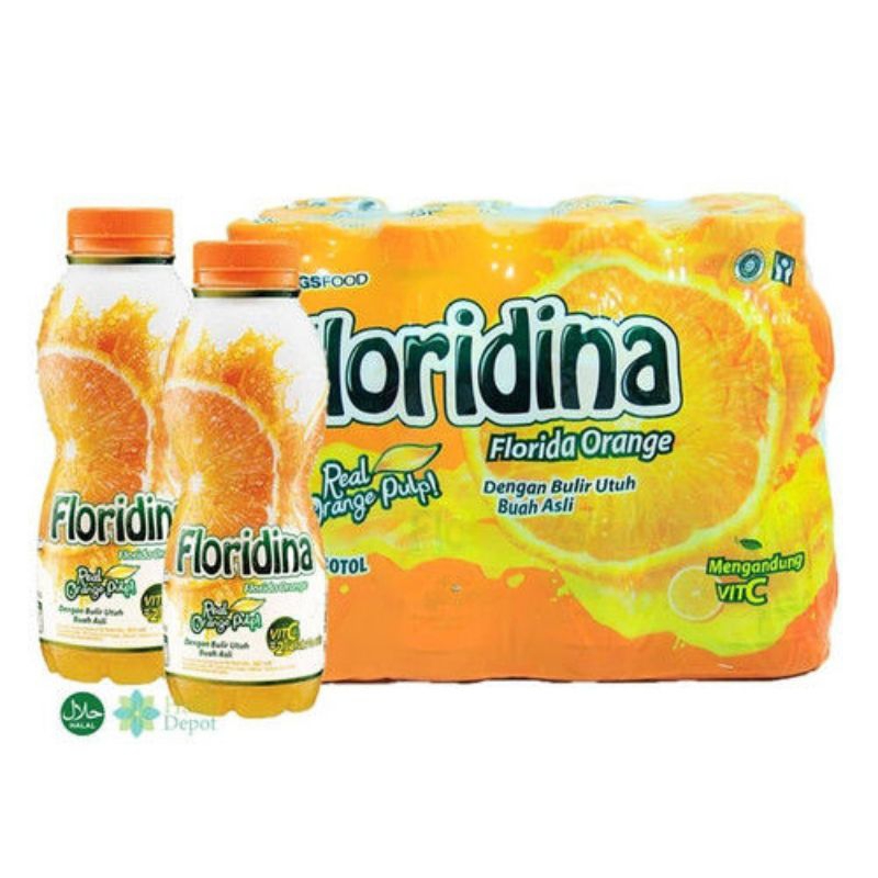 

MINUMAN FLORIDINA RASA ORANGE KEMASAN BOTOL 350 ML 1 PAK ISI 12 BOTOL