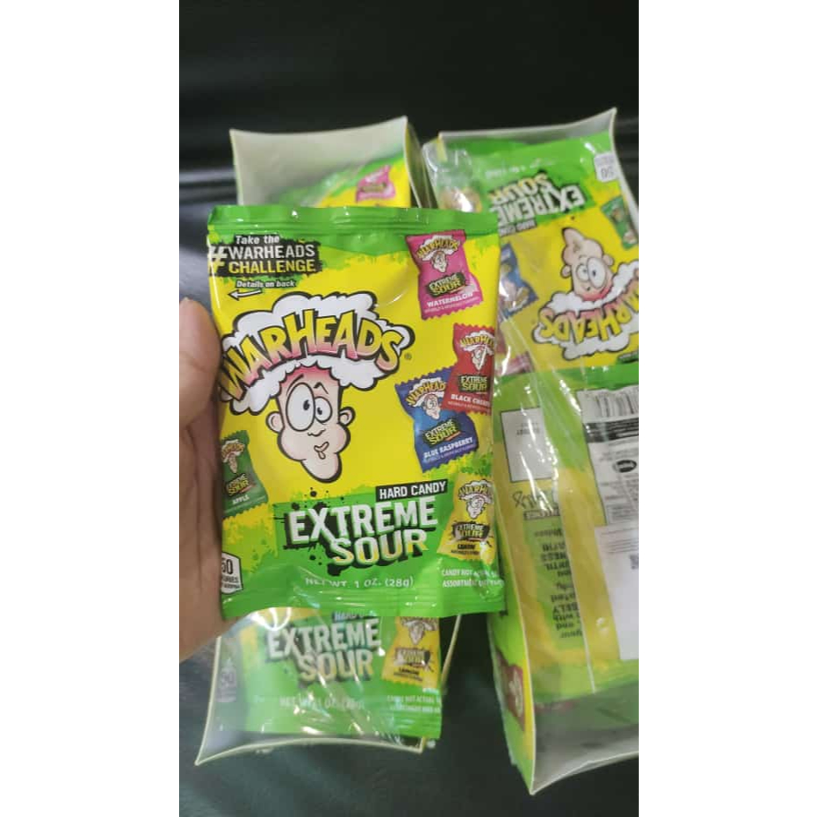 

Warheads extreme sour candy USA 1 oz EXP 2027