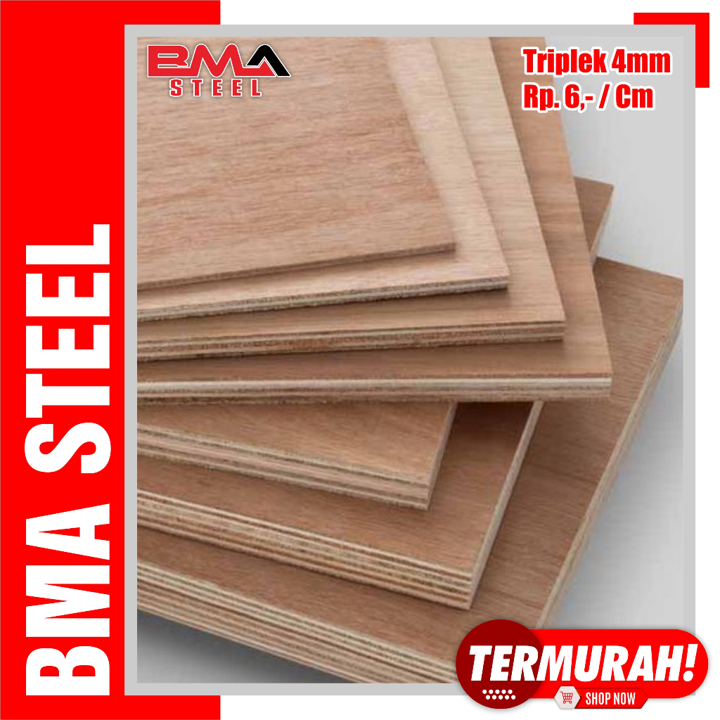 TRIPLEK MC 4mm - TRIPLEK POTONGAN | UKURAN CUSTOM | PLYWOOD