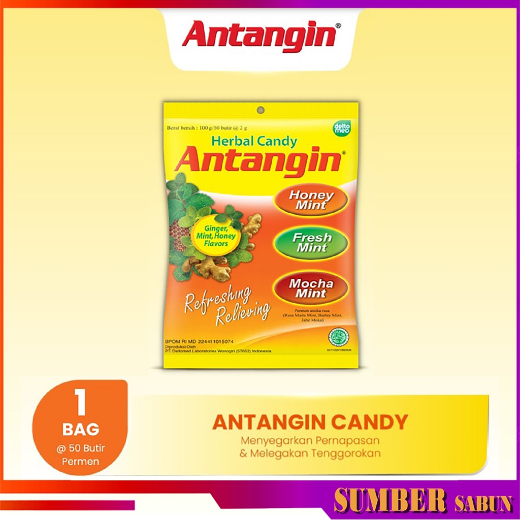 

Permen Antangin Herbal Plastik Isi 50 Butir - Antangin Candy Herbal Refreshing Melegakan Tenggorokan