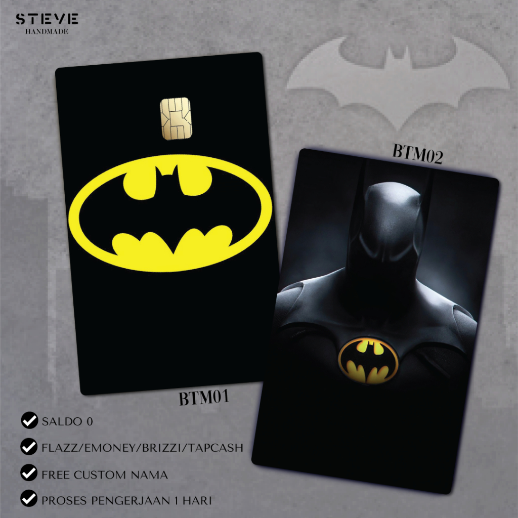 Flazz Gen 2 Emoney Brizzi Tapcash Batman Custom Nama UV Print