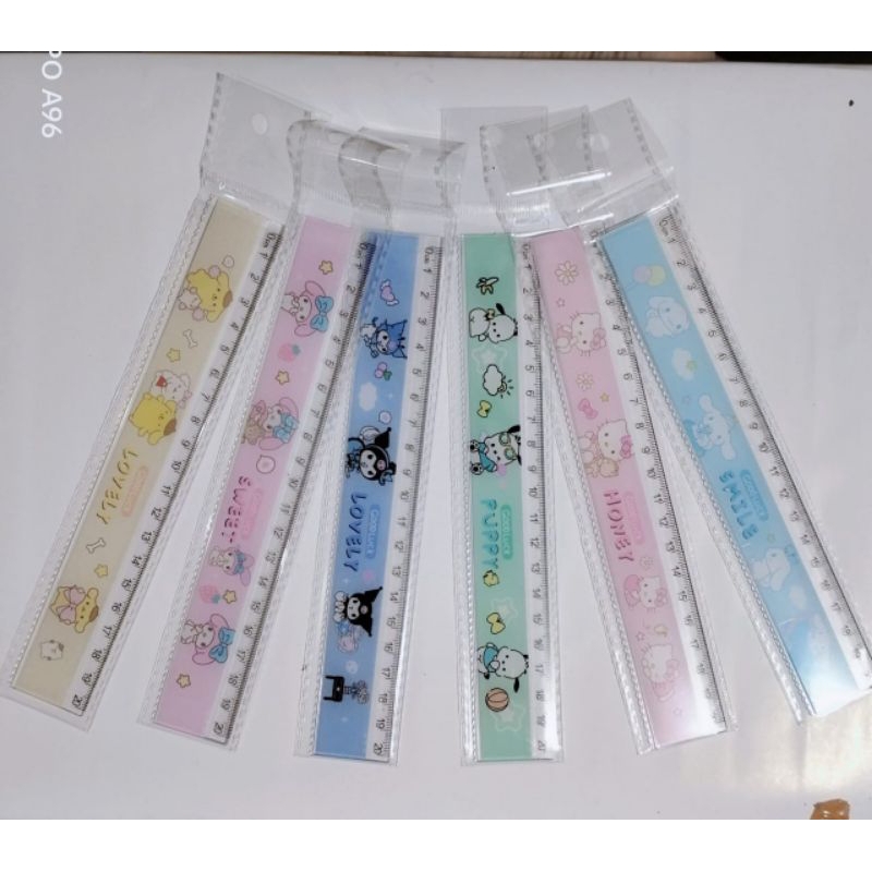 

(1 Pcs) Penggaris Karakter Kuromi Sanrio Melodi Cinamonroll 20 CM