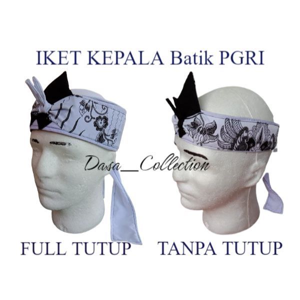 IKET KEPALA SUNDA MOTIF PGRI BATIK PUTIH - BLANGKON PGRI - UDENG BATIK PUTIH