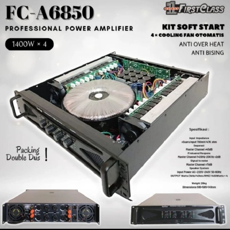 POWER AMPLIFIER FIRSTCLASS FC-A6850 AMPLI 4CHANNEL