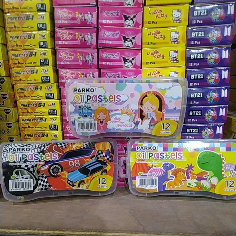 

krayon Parko 12 warna / Crayon oil pastel Parko GREEBEL 12 warna