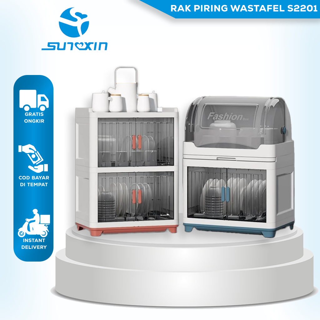 SUNXIN RAK PIRING WASTAFEL S2201/ RAK CANGKIR / RAK PIRING PLASTIK / RAK CANGKIR GANTUNG