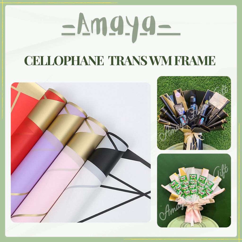 

Cellophane Kertas Wrapping Buket Kado Hadiah Diagonal Line per Lembar