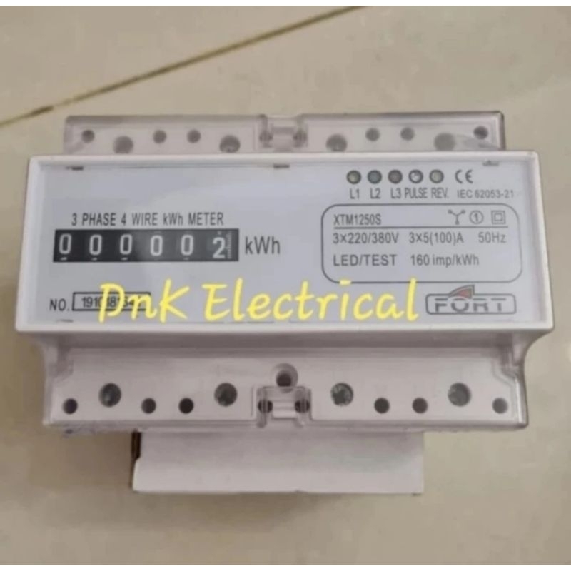 KWH Meter 3 Phase Merk FORT XTM1250S (Analog Direct) + TERA