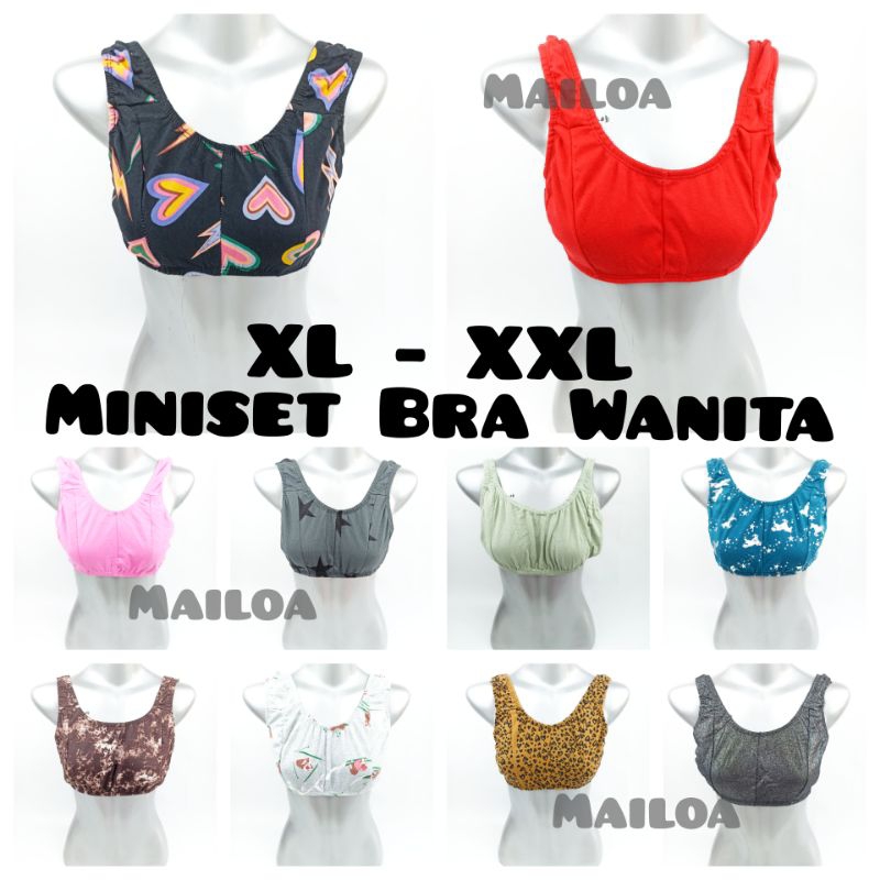 GROSIR - 6 PCS Setengah Lusin Miniset Wanita Dewasa Remaja Size Ukuran Kecil XL Besar Jumbo XXL Ms W