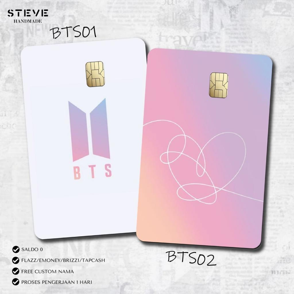 Flazz Gen 2 Emoney Brizzi Tapcash BTS Custom Nama UV Print