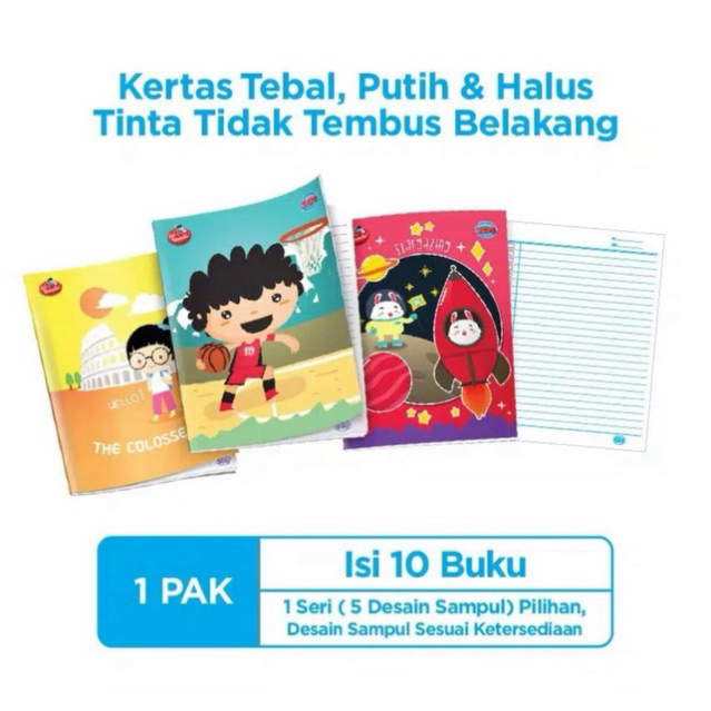 

Buku Tulis SIDU 58 lembar ISI 10 Buku / Pack