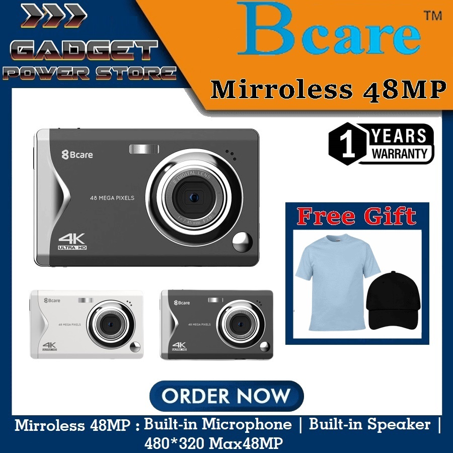 Bcare Mirrorless Digital Camera 48MP 4K - Kamera Photo Video Bcare