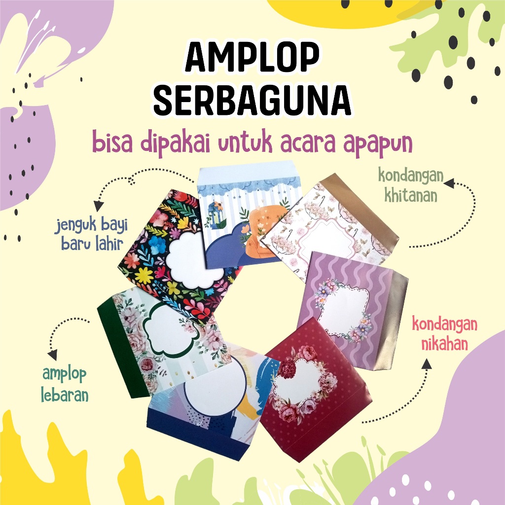 

Amplop Serbaguna/Amplop Kondangan/Amplop Nikahan/Amplop Khitanan/Amplop Lebaran/Amplop Jenguk Bayi