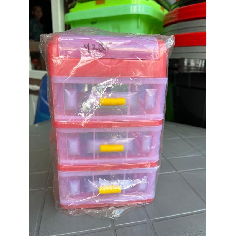 LACI SUSUN LACI CONTAINER SUSUN MEJA KECIL 4 SUSUN (3+1) MINI CONTAINER LACI SUSUN PLASTIK MINI SHIN