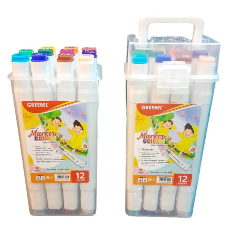 

Spidol 2 kepala greebel 12 warna