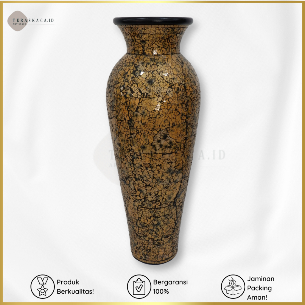 Teraskaca Vase 01 - Vas Bunga Guci Aesthetic Keramik Tinggi Dekorasi Meja Tamu Ruang Makan Kamar Tid