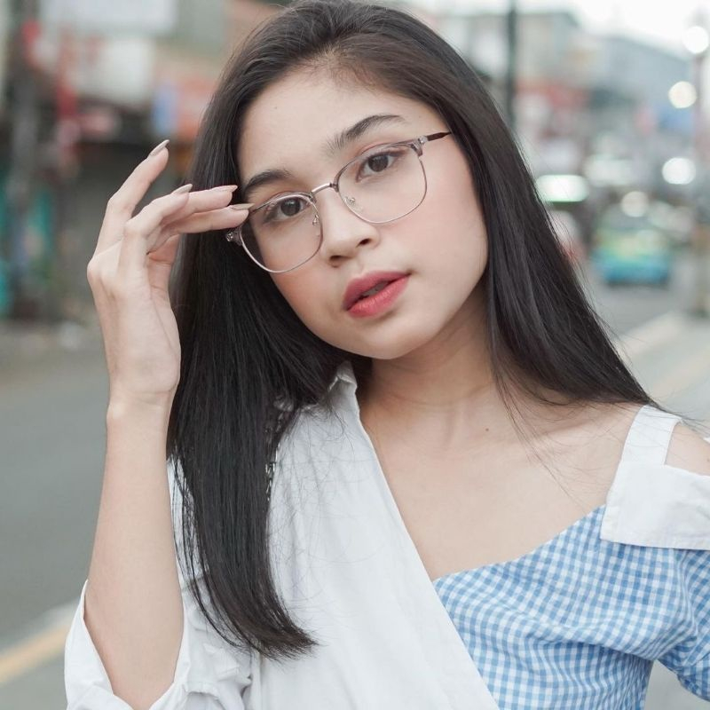 Kacamata Fashion Termurah Frame Kotak Kecil Kombinasi Besi Ringan Bisa NORMAL MINUS SILINDER 2783